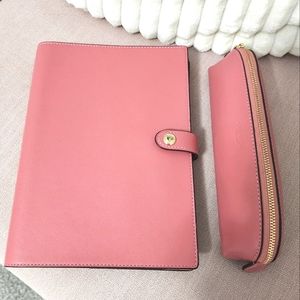 Coach Notebook and Pencil Case Set